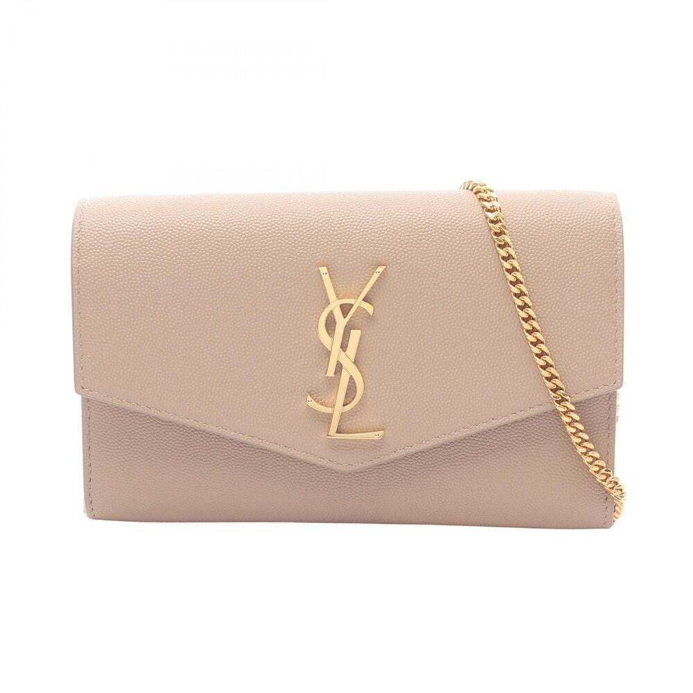 Saint Laurent Paris Uptown Shoulder Bag Leather Beige
